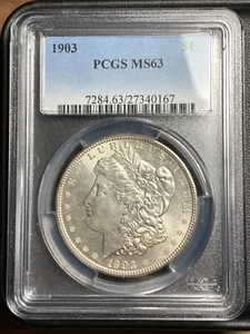 1903-P $ MORGAN SILVER DOLLAR PCGS MS63 "HIGH GRADE" "BETTER DATE" - Picture 1 of 6