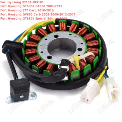 Bobina de estator para Hyosung GT650R GT650 GV650 Carb GT650X edición especial ST7 Carb Foto 1 de 4