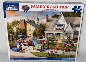 White Mountain Family Road Trip Jigsaw Puzzle 1000 Pc Larger Pieces 24 x 30 New! - Picture 1 of 4