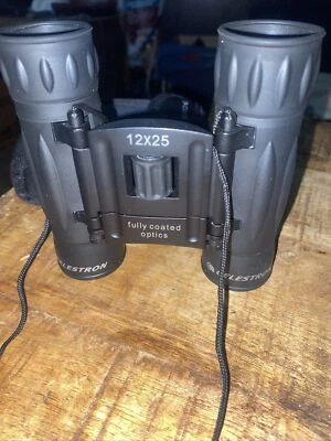 Celestron Focusview 12x25 Binoculars Multi Purpose 12x - With Bag - Image 1 of 4