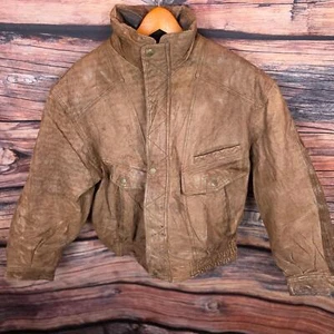 Suede Leather Jacket Large Vintage - Picture 1 of 6
