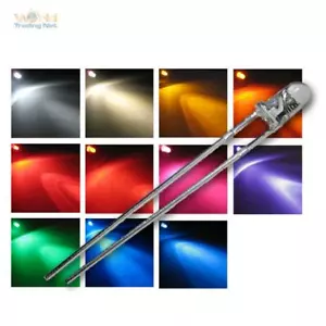 LED 3mm wasserklar versch Farben & Helligkeit Leuchtdioden LEDs transparent 3 mm - Bild 1 von 17