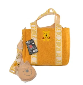 LOUNGEFLY DISNEY WINNIE THE POOH SHERPA POOH BEAR TOTE BAG W/COIN PURSE NWT - Picture 1 of 10