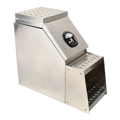 Caixa de ferramentas de caminhão de alumínio 12"X28"X25" montagem lateral resistente aberta estilo largo armazenamento - Imagem 1 de 4