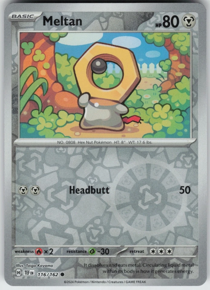 Reverse Holo Meltan - 116/162 Common SV05: Temporal Forces NM - Image 1 of 1