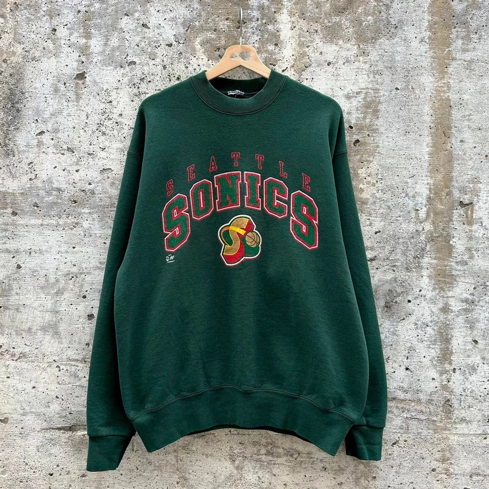 Ремейк 90-х Сиэтл SuperSonics Crewneck толстовка NFL футбол чемпионов HN1123 - Изображение 1 из 1
