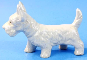 Figura Scottish Terrier Westie Años 50 Japón De Colección Retro Cerámica Iridiscente 6.5" - Imagen 1 de 7