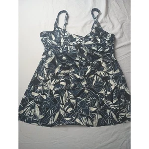 Camiseta de natación Tankini Miraclesuit Silver Shimmer Shadows Surplice para mujer 38DDD *defectuosa - Imagen 1 de 10
