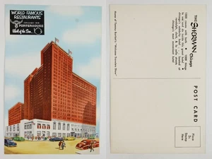 The Sherman Hotel Chicago IL Postcard Chrome Era World Famous Restaurants - Picture 1 of 1