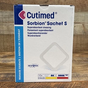 4 x 4" Cuttimed Sorbion Beutel S Wundverband steril 10 Ct - Ablaufdatum 2027 Neu - Bild 1 von 3