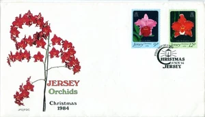 1984 Jersey Orchids Christmas FDC. First Day Cover. Flowers - Picture 1 of 1