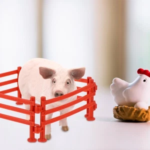 50 Pcs Plastic Fence Zoo Accessories Stable Toy Fencing Farm for Kids Toys - Picture 1 of 12