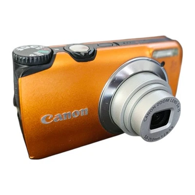 Cámara digital Canon PowerShot A3200 IS naranja 14 MP 5x zoom HD - color raro Foto 1 de 4