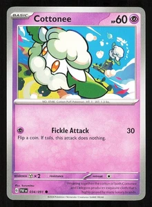 Cottonee 034/091 Regular Near Mint Pokemon TCG S&V Paldean Fates PAF - Picture 1 of 1