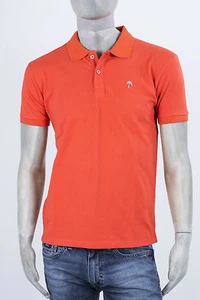 POLO M-CORTA CENSURED IN COTONE PIQUET ARANCIO UNITA SLIM FIT - Foto 1 di 5