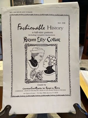 Vintage Arum Lily Collar Pattern Costume Reenactment - Image 1 of 2