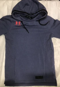 UNDER ARMOUR Men's UA Accelerate Off-Pitch Hoodie Size SMALL Blue Ink/Beta - Picture 1 of 6