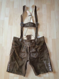Trachten Lederhose, Größe 48 braun, Echt Leder, Nübler Trachtenhof - Bild 1 von 11