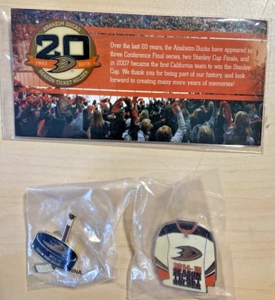 Anaheim Ducks Lapel Pin Lot of 3 Season Ticket Holder Jersey Puck NHL Mighty NOS - Picture 1 of 6