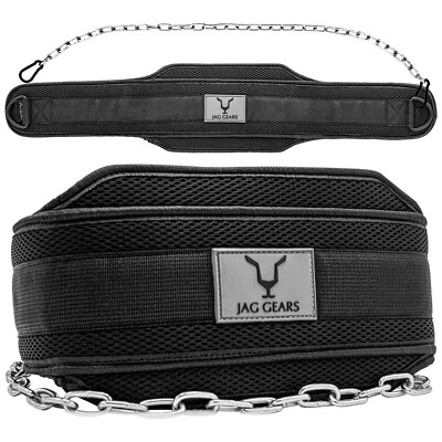 Weight Lifting Dipping Belt Gym Exercise Body Building Neoprene Fitness Belts - Image 1 of 4