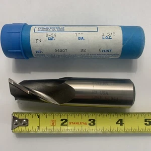 Putnam 94207 1" End Mill 2 Flute Square End HSS 1-5/8" LOC 1" SHANK SE - Picture 1 of 3