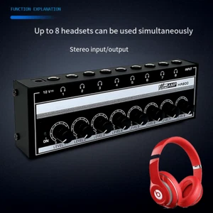 ~U.S. Seller~ 8-Channel Headphone Amplifier HA800 +US Power Supply FAST SHIPPING - Picture 1 of 8