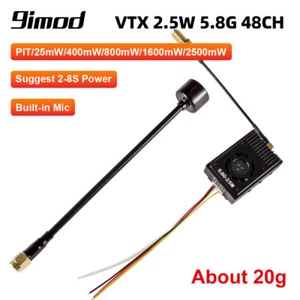 9IMOD 5.8G 2.5W FPV VTX 48CH Video Transmitter MMCX CNC Mic 2-8S for RC Drones - Picture 1 of 13