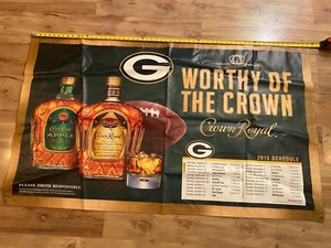 *RARE* 2015 Green Bay Packers NFL Crown Royal Liquor Banner 5' X 3' *HUGE!* - Picture 1 of 5
