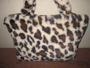 Vintage Leopard Druck Tasche mit Reißverschluss Verschluss EUC - Bild 1 von 7
