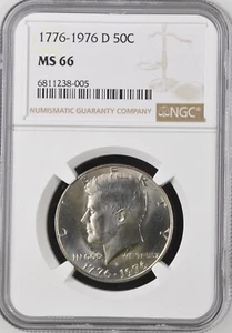1976-D 50C Kennedy Half Dollar NGC MS66 6811238-005 - Bild 1 von 2