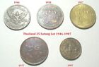 5 Thailand 25 Satang Coin Lot 1946 1950 1957 1977 1987-2009 Siam Garuda All Diff