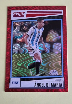 Panini FIFA SCORE 2022-23 red swirl card No 010 ARGENTINA ANGEL DI MARI 02/65 - Image 1 of 2