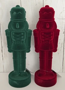 2024 Target Wondershop 12" Cascanueces Rojo y Verde Flocado Decoración de Navidad NUEVO - Imagen 1 de 5