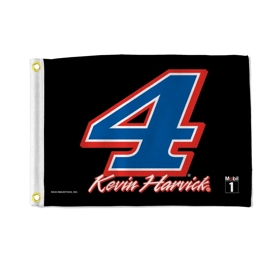 Kevin Harvick #4 bote con bandera, carro de golf, bandera utilitaria - bandera negra Foto 1 de 1