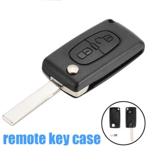 2 Buttons Flip Remote Key Case Blade Shell Fit PEUGEOT 207 307 308 406 407 3008 - Bild 1 von 9