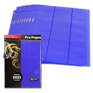 Side Loading 18 Pocket Pro 10 Album Binder Blue Pages MTG Trading Cards By BCW - Picture 1 of 2