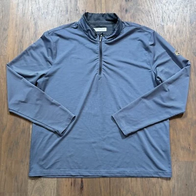 Suéter Carnoustie Para Hombres XL Rayas Azules Cuarto Cremallera Rendimiento Golf Pullover Foto 1 de 4