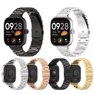 For Xiaomi Band 9 Pro/Redmi Watch 4 Stainless Steel Band Three Bead Watch Strap - Picture 1 of 15
