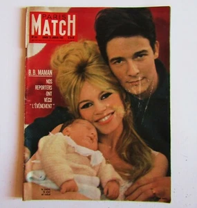  REVUE  PARIS MATCH- BRIGITTE BARDOT MAMAN-JANVIER 1960 - Imagen 1 de 2