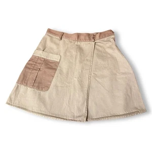 The KIT Cargo Skirt Light Sand High Waisted Faux Wrap Sz Large - Picture 1 of 7
