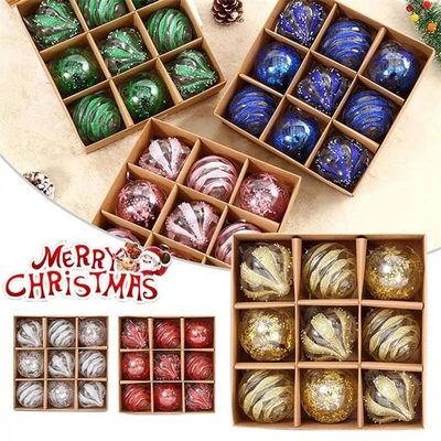 9pcs Christmas Tree Balls Baubles Hanging Ornament Party Xmas Tree Decoration - Image 1 of 4