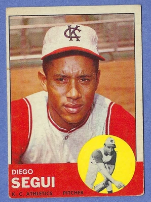 1963 Topps Baseball #157 Diego Segui Kansas City Athletics VG/VG+ - Image 1 of 2