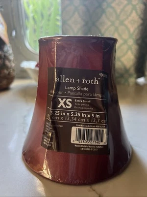 Allen + Roth Extra Small Burgundy Red Satin Light Lamp Shade XS 3”x 5.25"x 5"   - Image 1 of 4