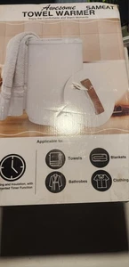 SAMEAT Calentadores de Toallas con Calefacción para Baño Cubo Calentador de Toallas Grande, Mango de Madera - Imagen 1 de 4