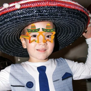 24pcs DIY Mexican Themed Glasses Cartoon Fiesta Crazy Glasses  Photo Booth Props - Picture 1 of 12