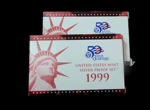 Lot of 2x 1999 United States Mint Silver Proof Sets in Box w/ COA - Picture 1 of 6