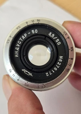 Vintage SLR Silver KMZ Industar 50 3,5 50mm Zenit lens M39 portrait L39 - Image 1 of 4