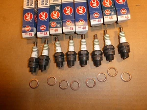 AC 48 Spark Plugs 8 pcs NOS - Picture 1 of 3