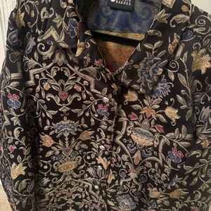 Chaqueta Tapiz Maggie Barnes 28W Vintage Y2K Floral Metálico Barroco - Imagen 1 de 10