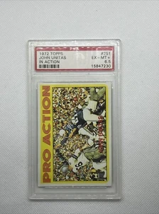 1972 Topps John Unitas In Action #251 PSA EX - MT 6.5 - Picture 1 of 3